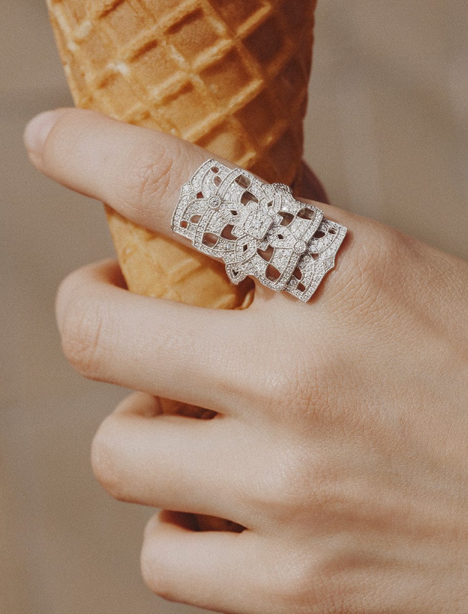 Bague Vintage Satellite Collection Quimbaya - Bronze Et œil De Tigre