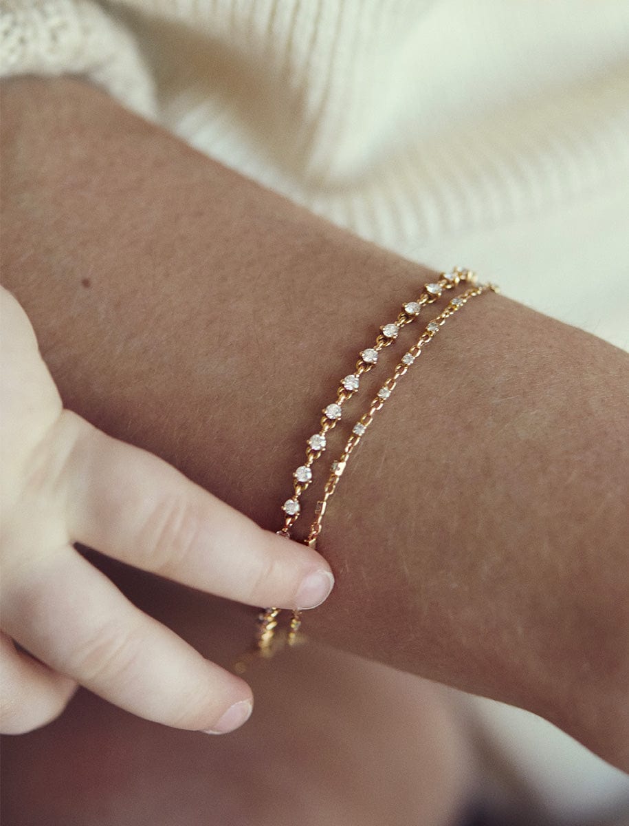 Bracelet Eternity Or et diamants