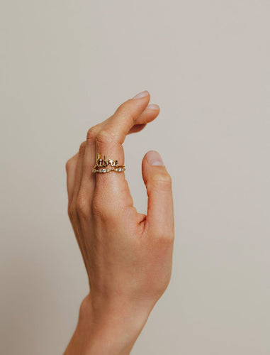 Libre gold plated ring