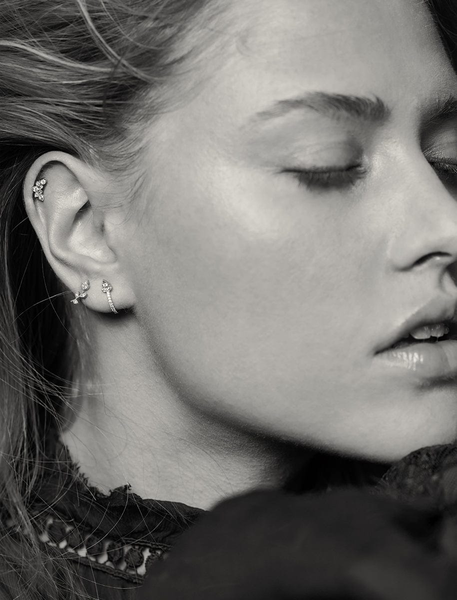 Nude Gold and diamonds piercing