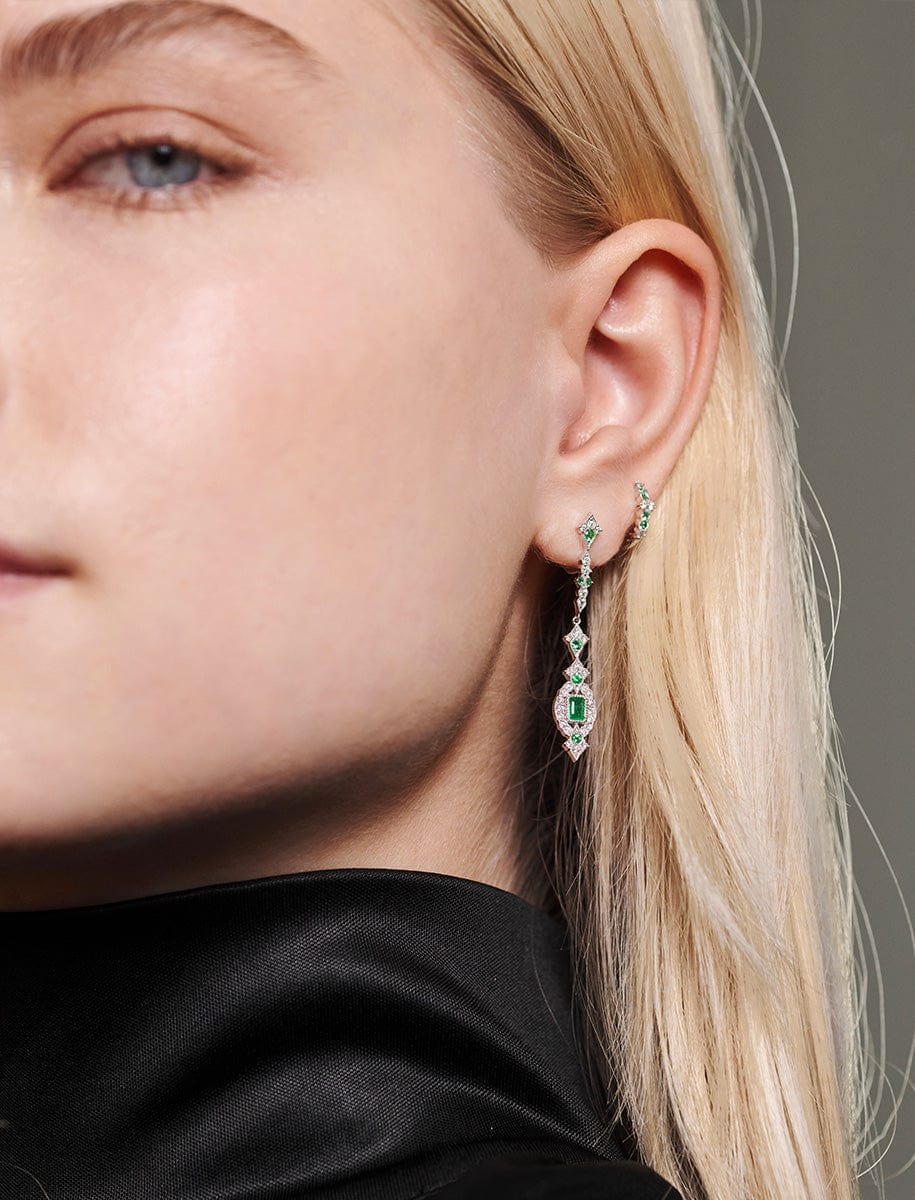 Boucle unique Hope Mini créole or, diamants et émeraudes – StoneParis ...