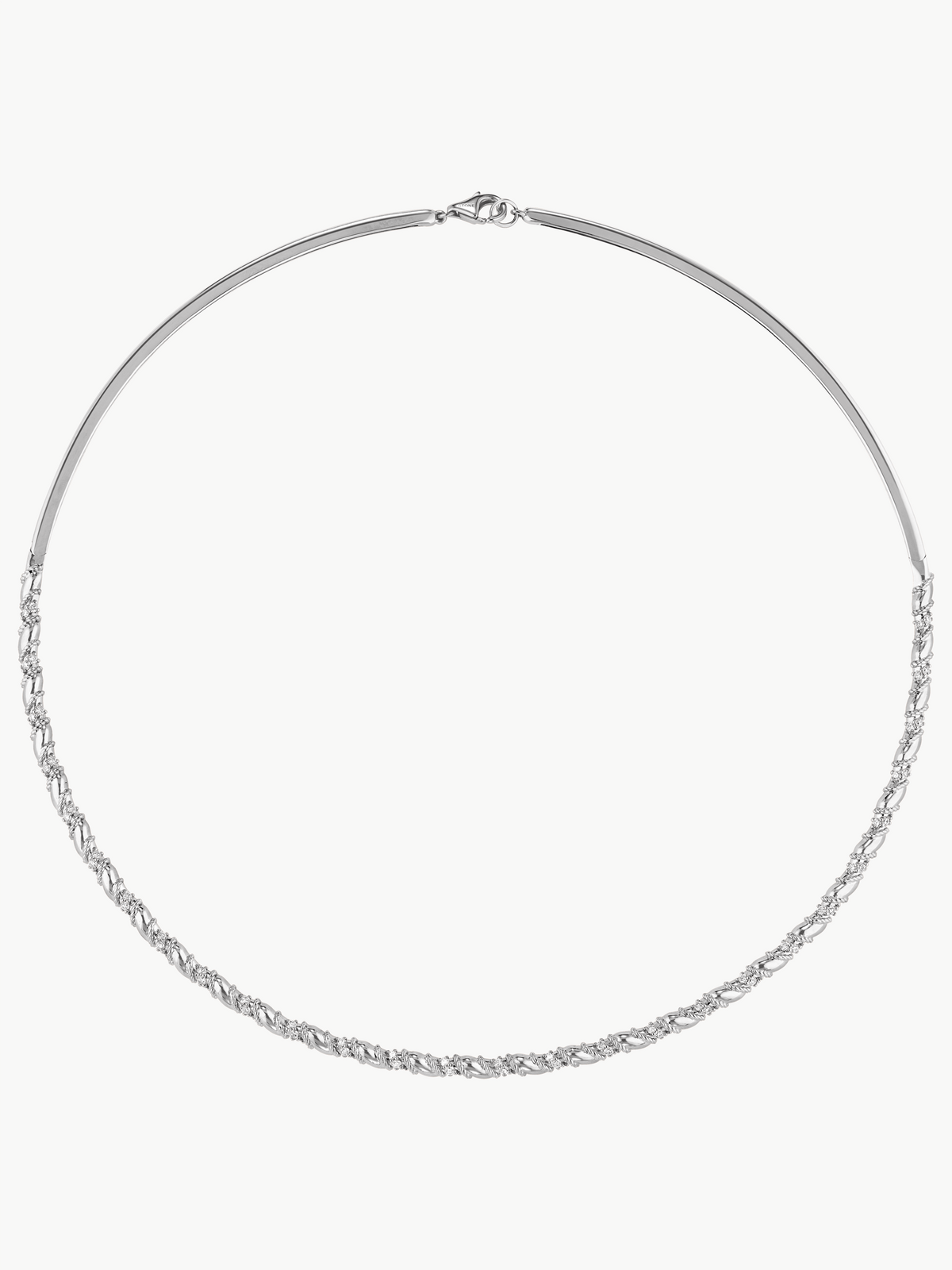Collier Twist Or et diamants