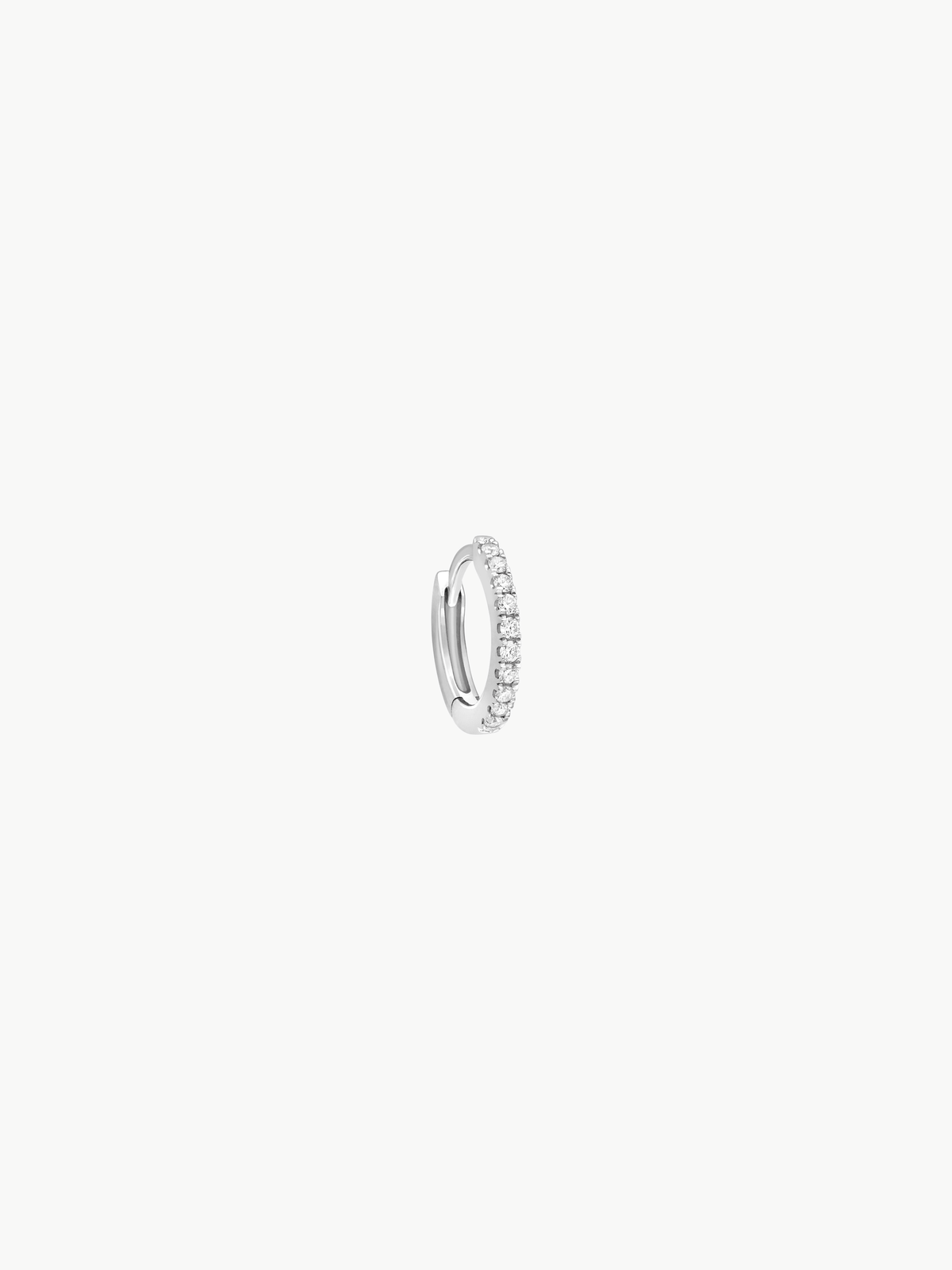 Boucle unique Pavée Mini créole or et diamants