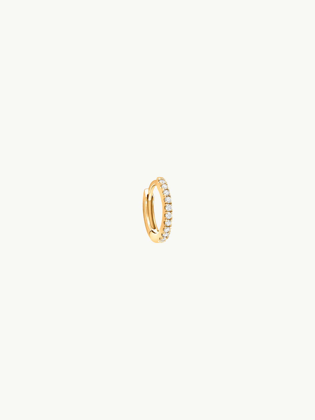 Boucle unique Pavée Mini créole or et diamants