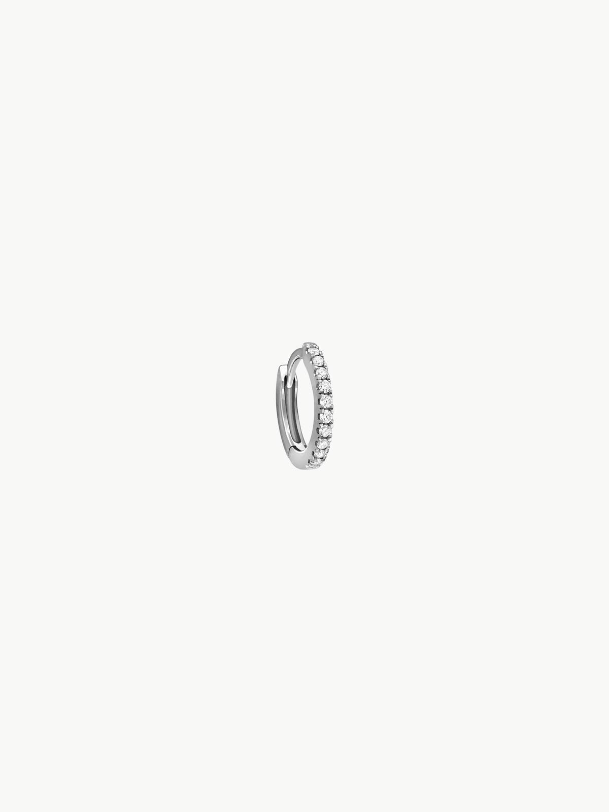 Boucle unique Pavée Mini créole or et diamants