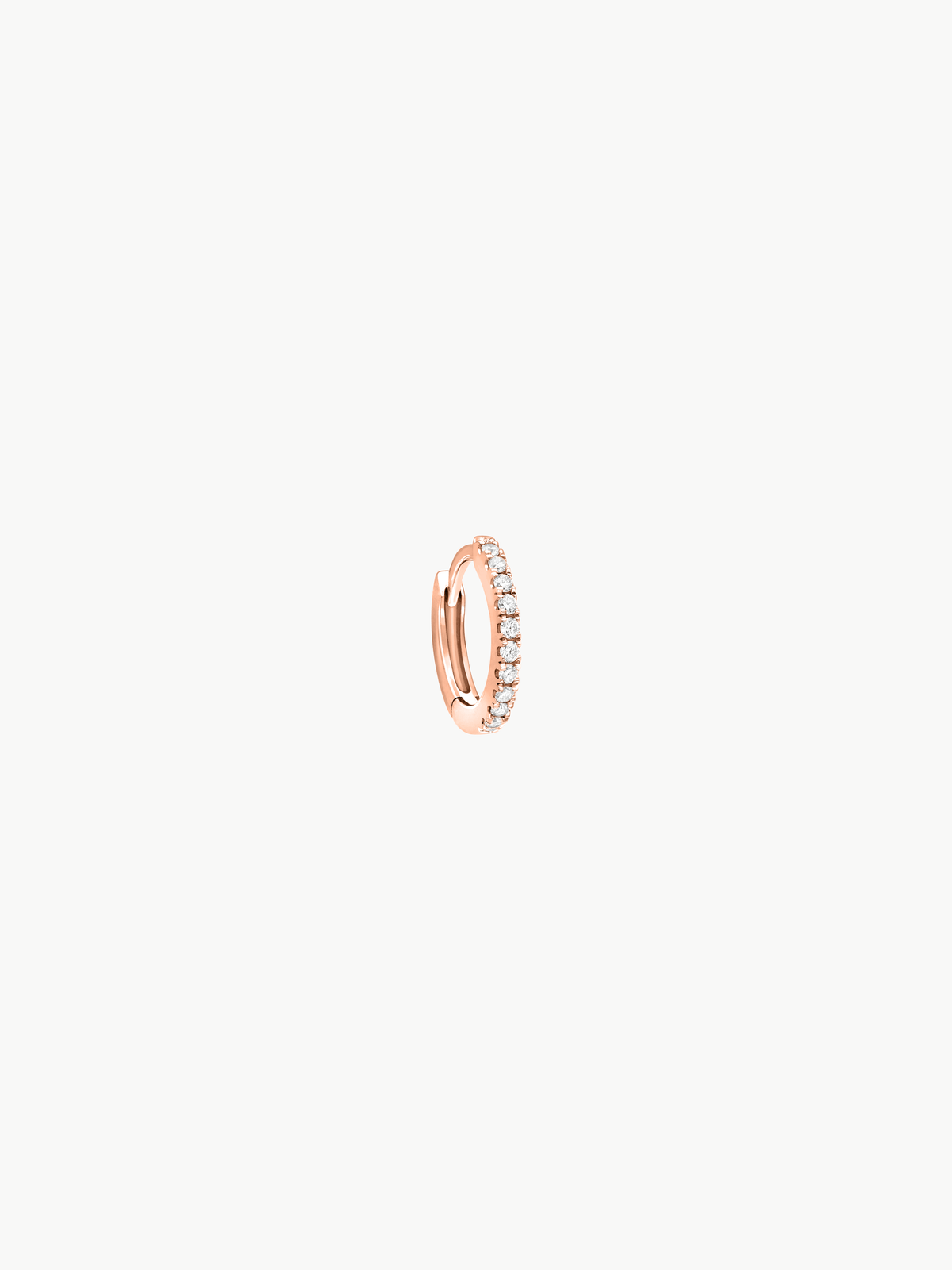 Boucle unique Pavée Mini créole or et diamants
