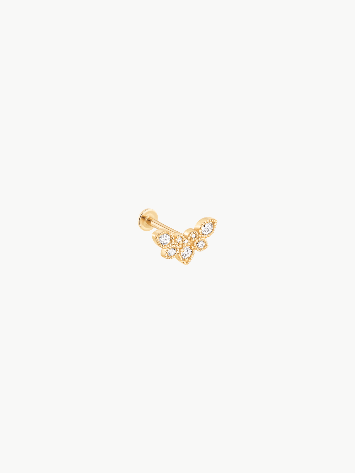 Piercing Nude Or et diamants