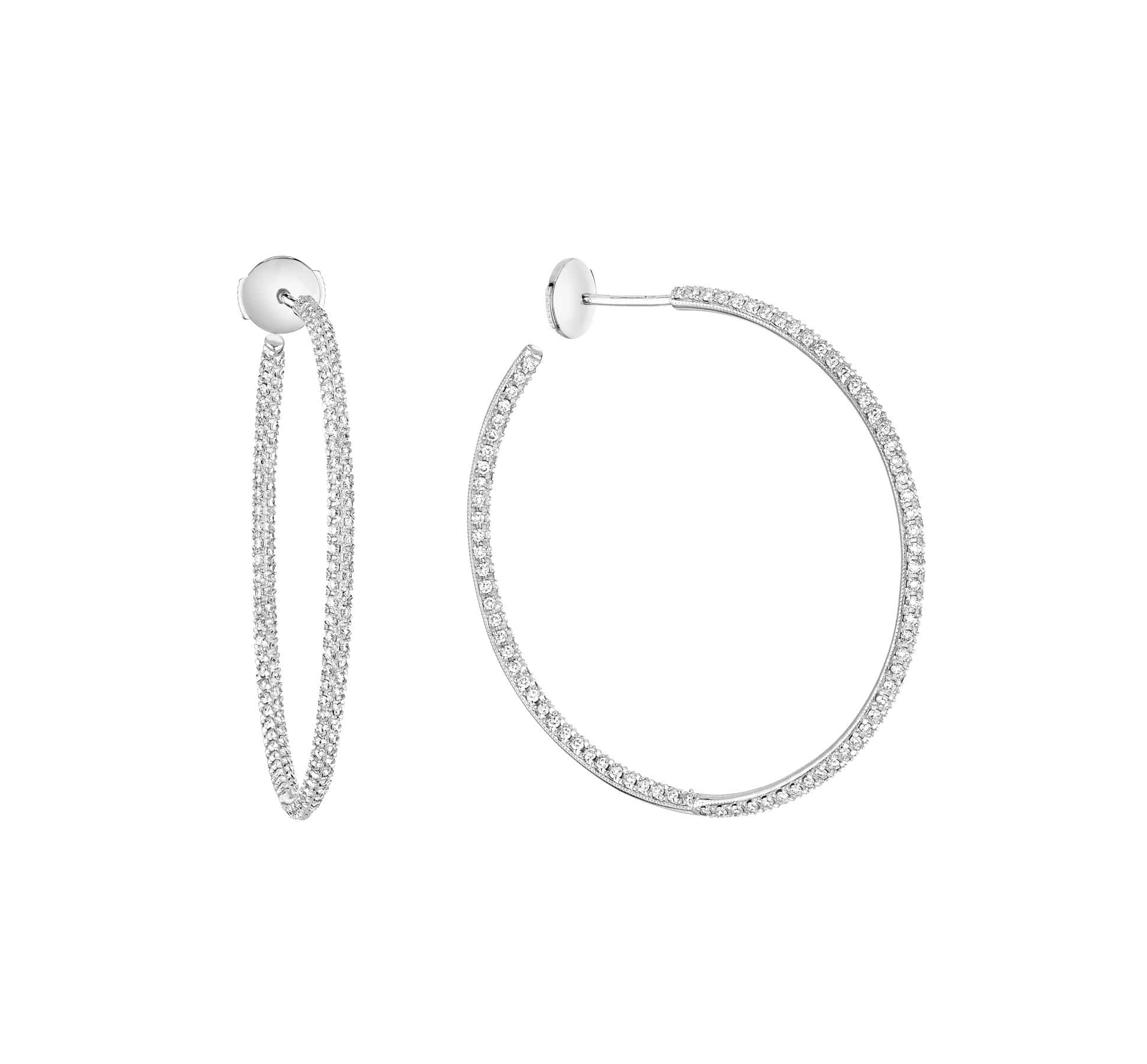 Bliss Gold and diamonds large hoops