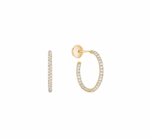 Bliss Gold and diamonds small hoops
