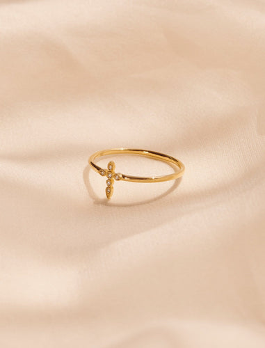 Bague vintage dôme d'or diamants et perle de culture - Bagues or Bague vintage dôme d'or diamants et perle de culture - Bagues or