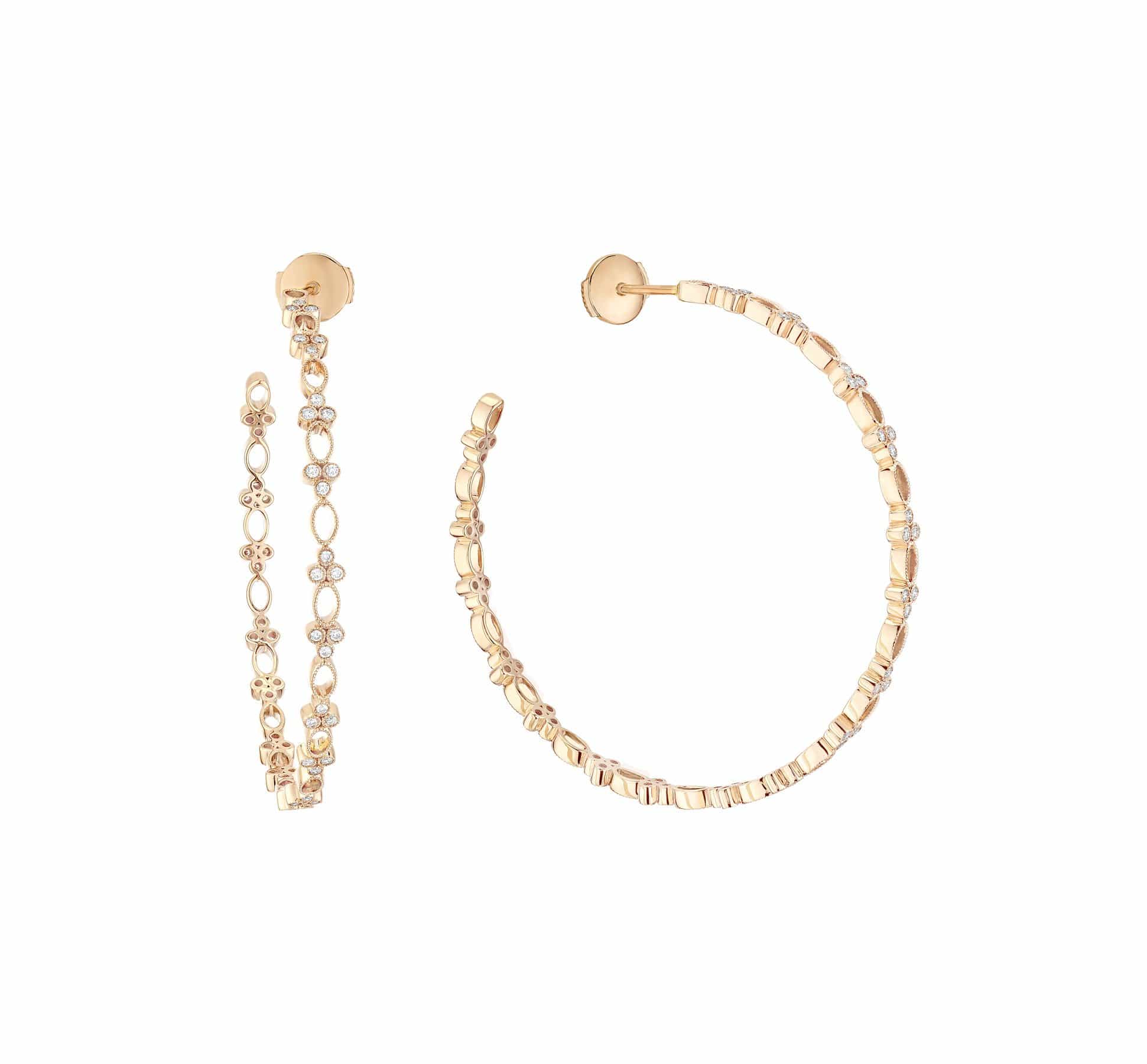 Volupté Gold and diamonds large hoops