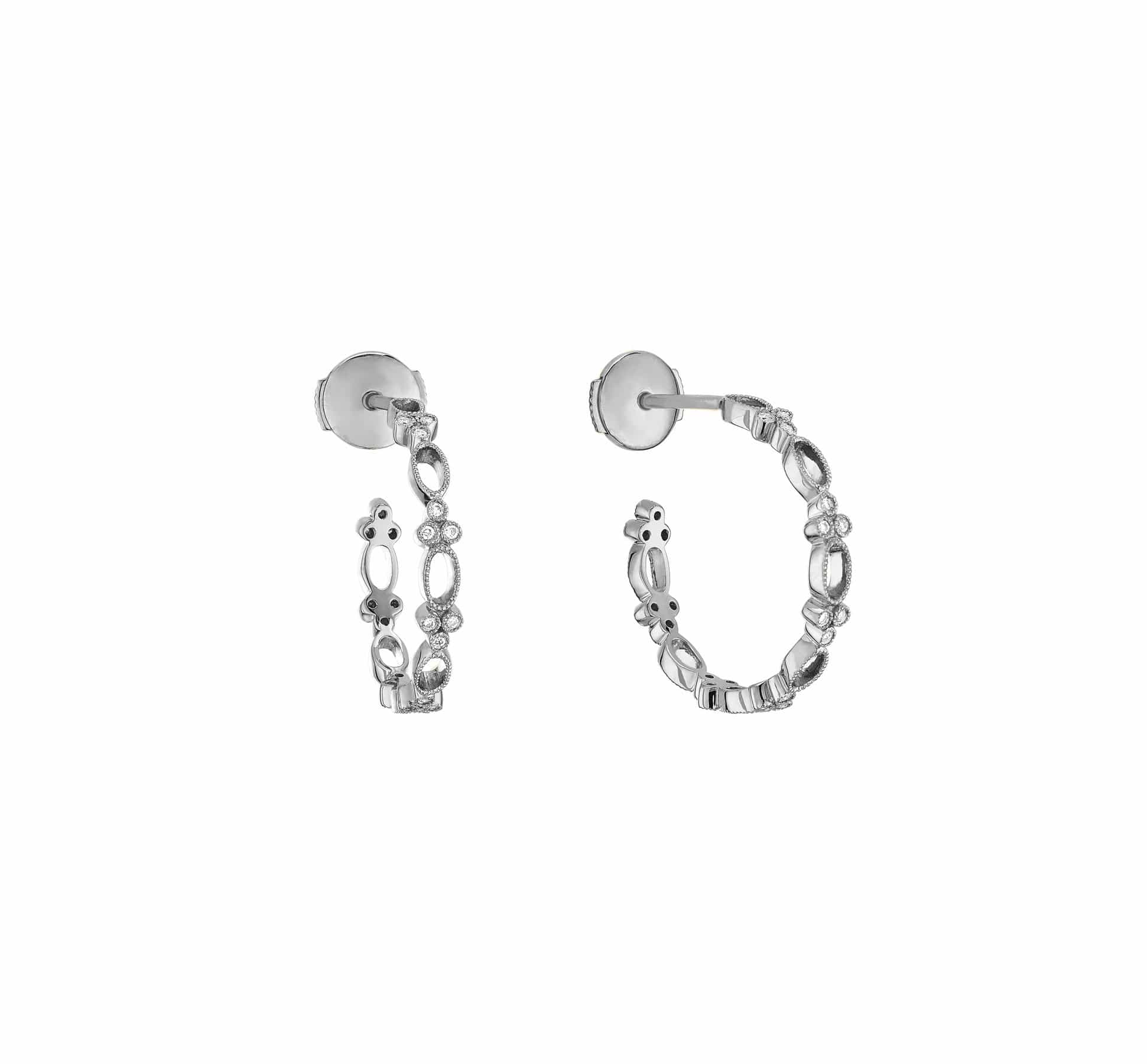 Volupté Gold and diamonds small hoops
